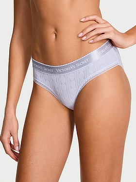 Logo Heart Pointelle Hiphugger Panty