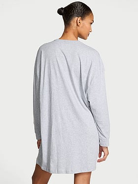 100% Cotton Long-Sleeve Sleep Tee