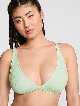 Cotton Dorm Plunge Bralette