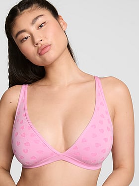 Cotton Dorm Plunge Bralette