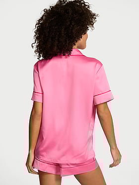 Signature Satin Heart Short Pajama Set