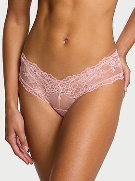 Rose Lace Shimmer High-Leg Cheeky Panty
