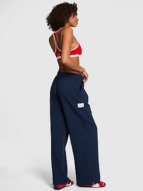 Campus Fleece Wide-Leg Split-Hem Sweatpants