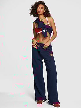 Campus Fleece Wide-Leg Split-Hem Sweatpants