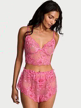 Rose Lace Cami & Shorts Set