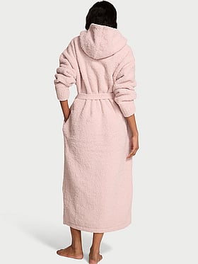 Cozy Chenille Hooded Long Robe