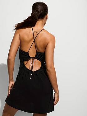 Beachwear Twist Rope Convertible Mini Dress