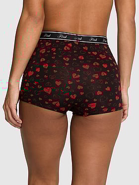 Logo Cotton High-Waist Boyshort Panty