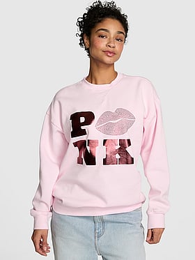 Campus Fleece Oversized Crew Sweatshirt