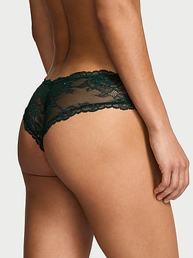 Rose Lace Shimmer High-Leg Cheeky Panty
