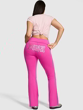 All-Day Cotton Foldover Flare Leggings