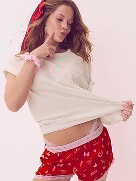 PINK x LoveShackFancy Campus Cotton Tee