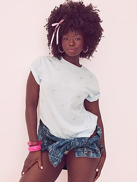 PINK x LoveShackFancy Campus Cotton Tee