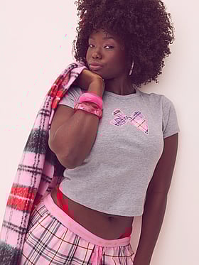 PINK x LoveShackFancy Retro Cotton Tee
