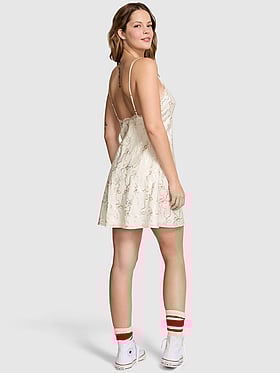 PINK x LoveShackFancy Satin Mini Dress