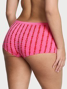 Seamless Heart Stripe Boyshort Panty