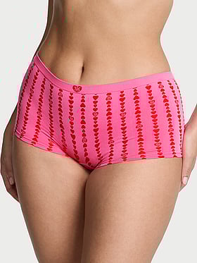 Seamless Heart Stripe Boyshort Panty