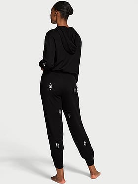 Luxe Knit Crystal Sparkle Jogger Pants