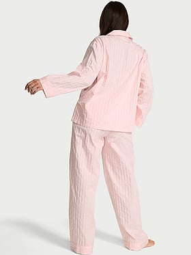 Heritage Cotton Shadow Stripe Long Pajama Set