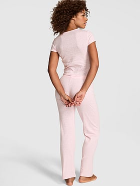 Pointelle Tee & Pajama Pant Set