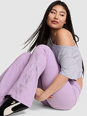 Soft Modal Foldover Kick-Flare Leggings