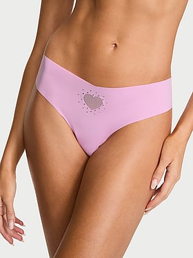 No-Show Heart Cut-Out Thong Panty