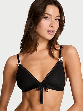 Heart Lace Unlined Triangle Bralette