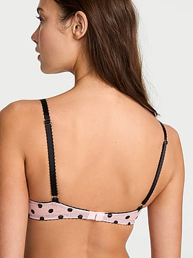 Tease Unlined Sheer Dot Demi Bra