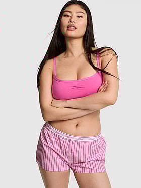 Boxy Cotton Pajama Shorts