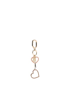 Triple Hearts Bag Charm Keychain