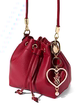 Pearl Heart Bag Charm Keychain