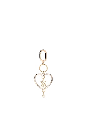 Pearl Heart Bag Charm Keychain