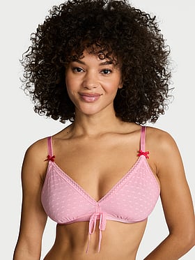 Heart Lace Unlined Triangle Bralette