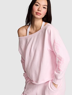 Campus Fleece™ Rib Off-The-Shoulder Sweatshirt