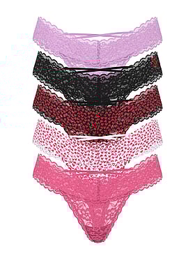 5-Pack Lacie Hearts Thong Panties