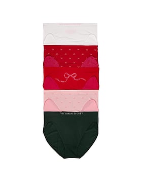 5-Pack Seamless Bow High-Leg Brief Panties