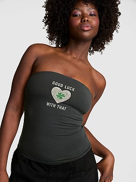 All-Day Cotton™ Side-Ruched Tube Top