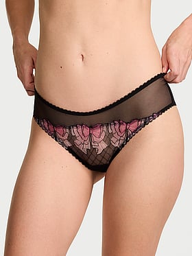 Tease Bow Embroidery High-Leg Cheeky Panty