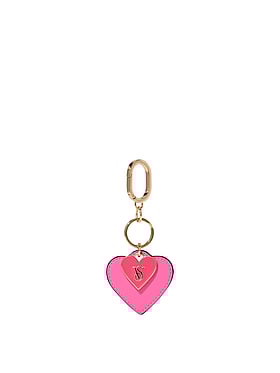 Double Hearts Bag Charm Keychain