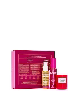 3-Piece Wild Rose Amber Gift Set ft. Exclusive Body Care Minis and Crushed Candle