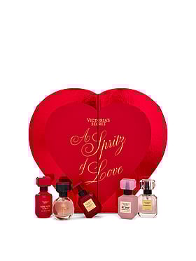 5-Piece Fragrance Discovery Gift Set including Tease Sugar Fleur and Heart-Shaped Box