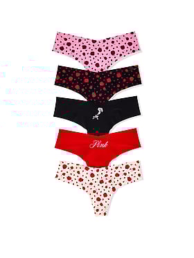 5-Pack No-Show Thong Panties