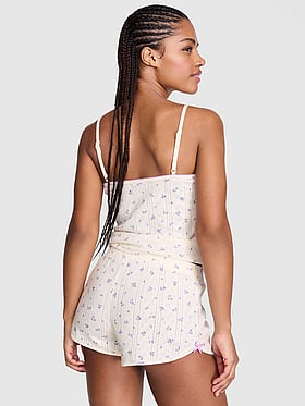 Pointelle Bow Boxer Shorts