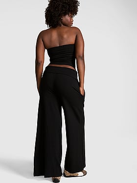 All-Day Cotton™ Foldover Wide-Leg Pants