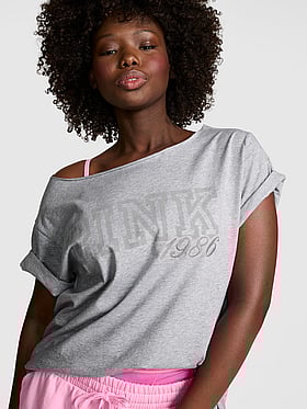 Campus Cotton™ Off-The-Shoulder Tee