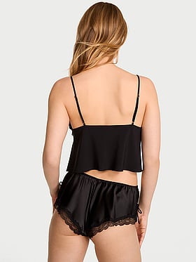 Tease Satin & Chiffon Flyaway Cami Set