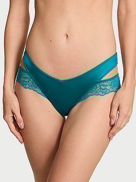Rose Lace-Trim Cut-Out Cheeky Panty