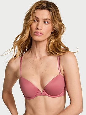 Smooth Lightly Lined Plunge Demi Bra