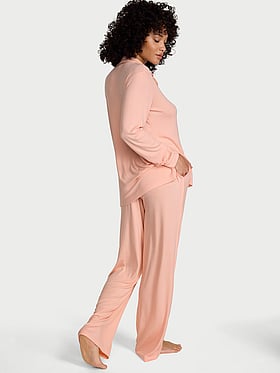 SoSoft Modal™ Ribbed Long Pajama Set