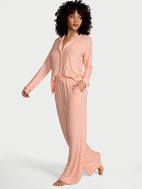 SoSoft Modal™ Ribbed Long Pajama Set